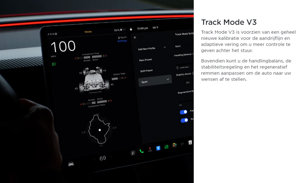 Model 3 Performance - Track mode