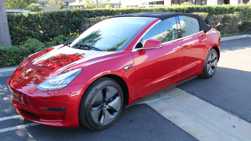 Tesla Model 3 cabrio - dicht
