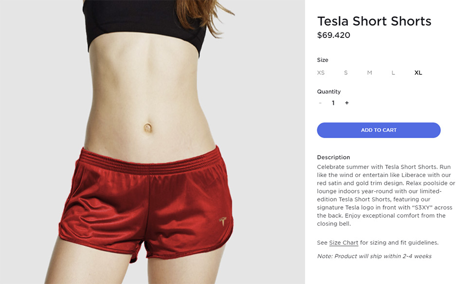 Tesla Short Shorts