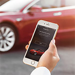 Tesla's smartphone app nu ook voor Model 3