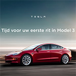Proefritjes Tesla Model 3 van start